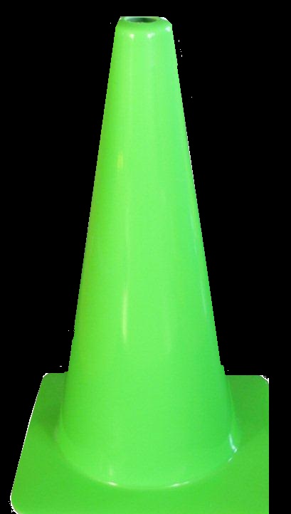 18 green traffic cones 10 1 2